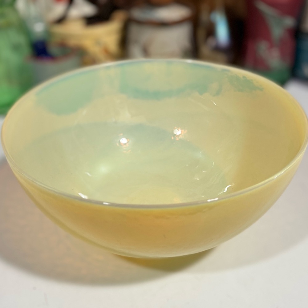 Yalos Casa Murano Yellow Glass Bowl Italy